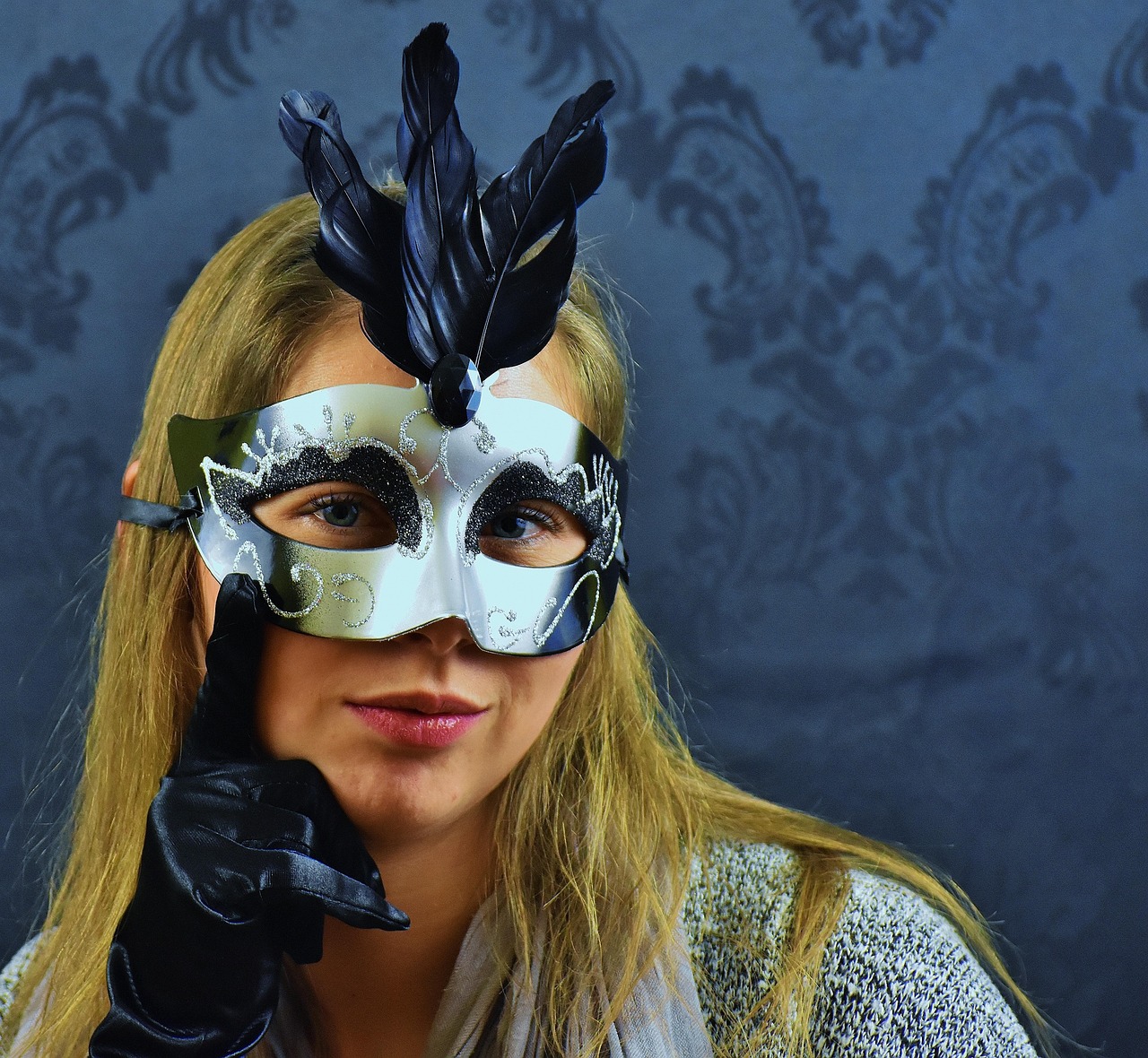 动漫面具女,神秘魅力的交织